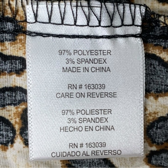 Sleeveless Leopard Print Spandex Zipper Front Sweetheart Strap Top 3XL size - Picture 9 of 14